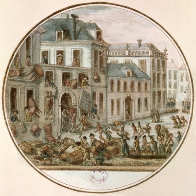 The Reveillon Riot of April, 1789 by French School